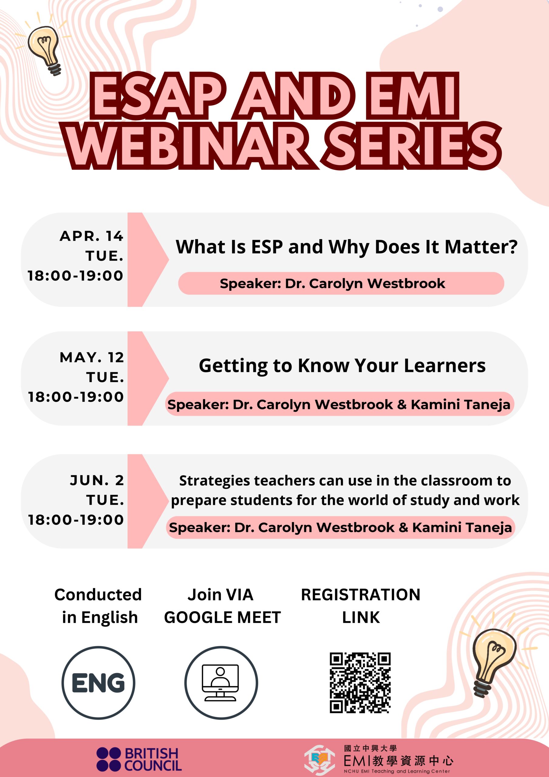 Featured image for “【校外工作坊】國立中興大學「3場ESAP與EMI研習」”