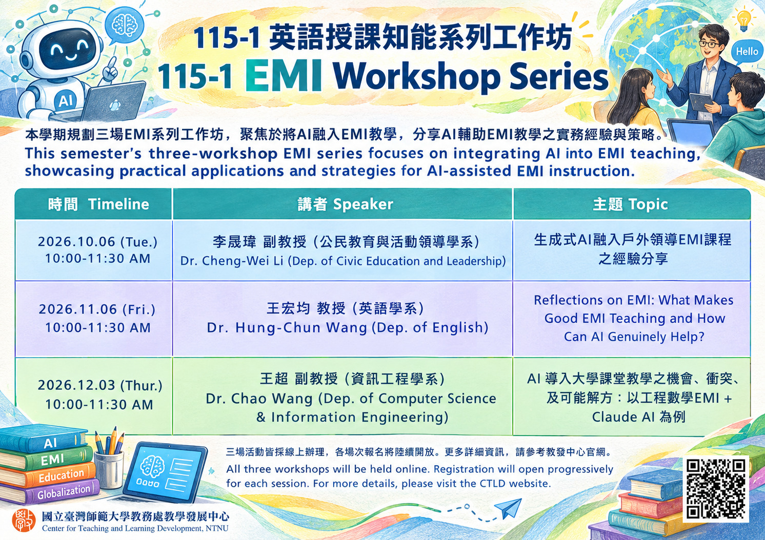 Featured image for “【校外EMI工作坊】國立臺灣師範大學「英語授課知能工作坊」”